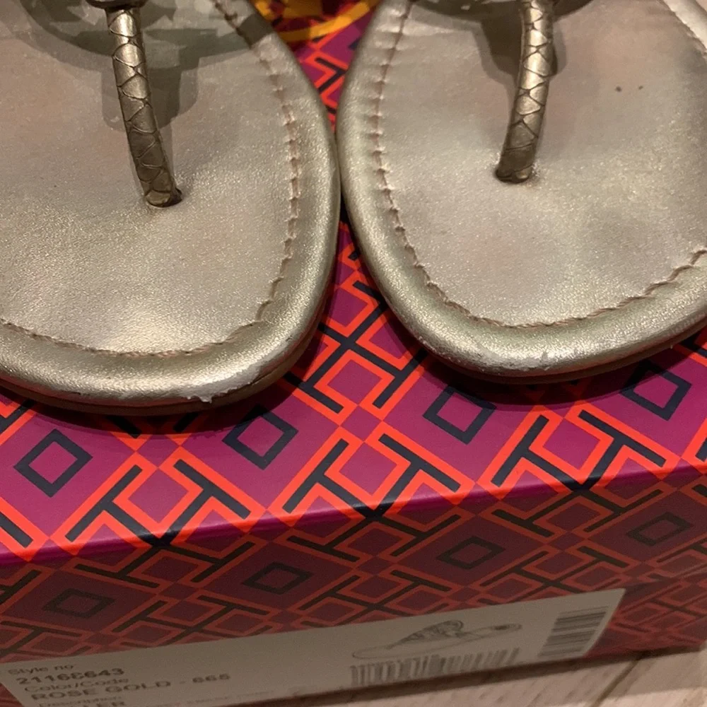 Rose gold Tory Burch Miller sandals - Picture 3 of 6